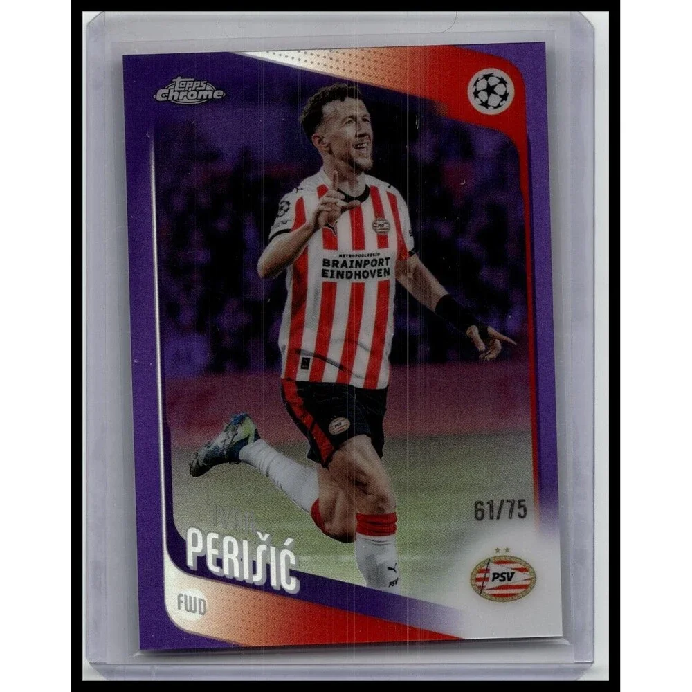 2025-26 Topps Chrome UEFA Ivan Perišić #139 PSV Aqua Lava Refractor #/199